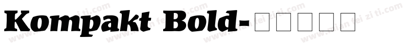 Kompakt Bold字体转换